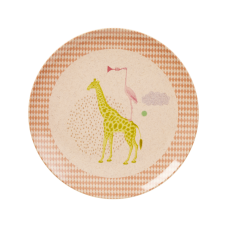 Kids Melamine & Bamboo Plate Girl Colours & Animal Prints Rice DK